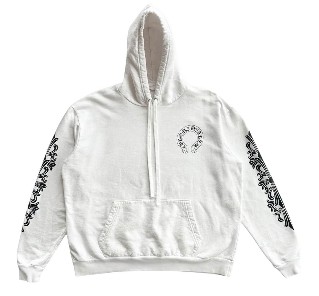 Chrome Hearts 'White' Horseshoe Logo Hoodie
