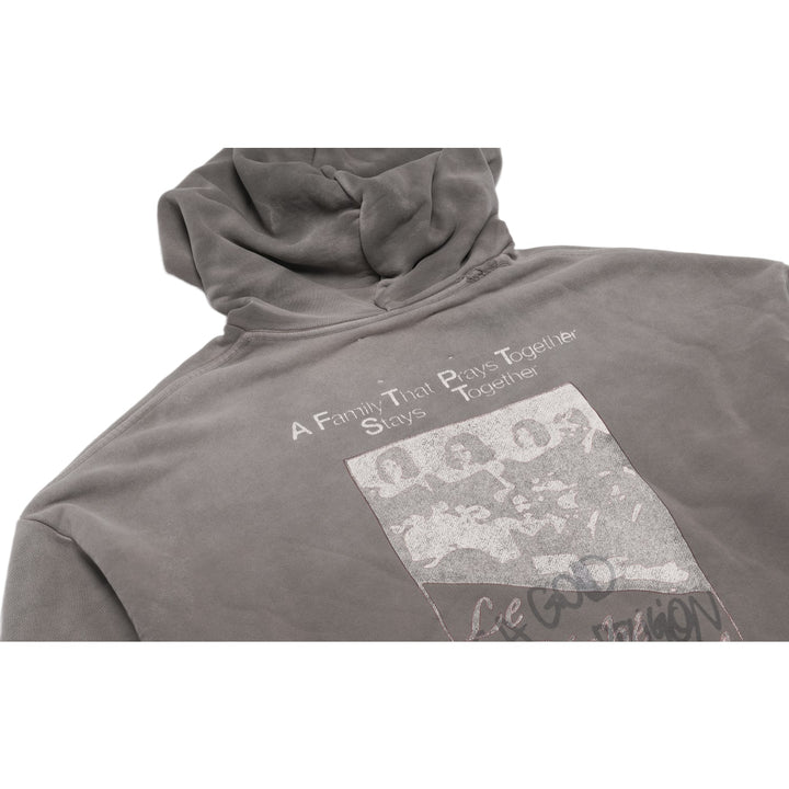 Paly 'Vintage No Explanation' Dristressed Grey Hoodie
