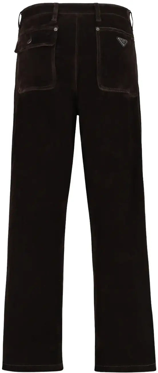 Prada 'Ebony' Cotton Velvet Blouson Pants