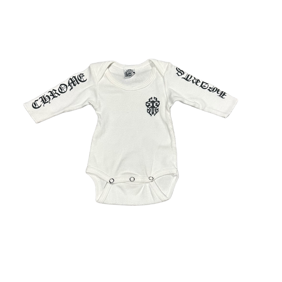 Chrome Hearts 'White' Harry Dagger Baby Onesie