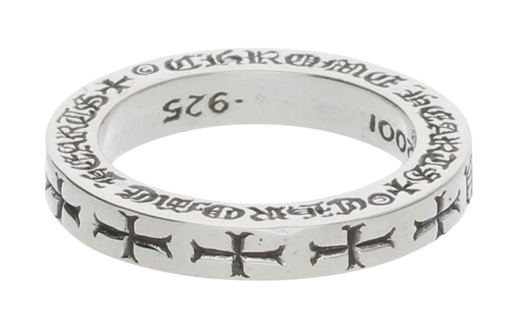 Chrome Hearts 'Fuck You' Silver 3mm Spacer Ring