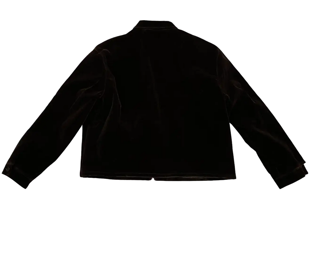 Prada 'Ebony' Cotton Velvet Blouson Jacket