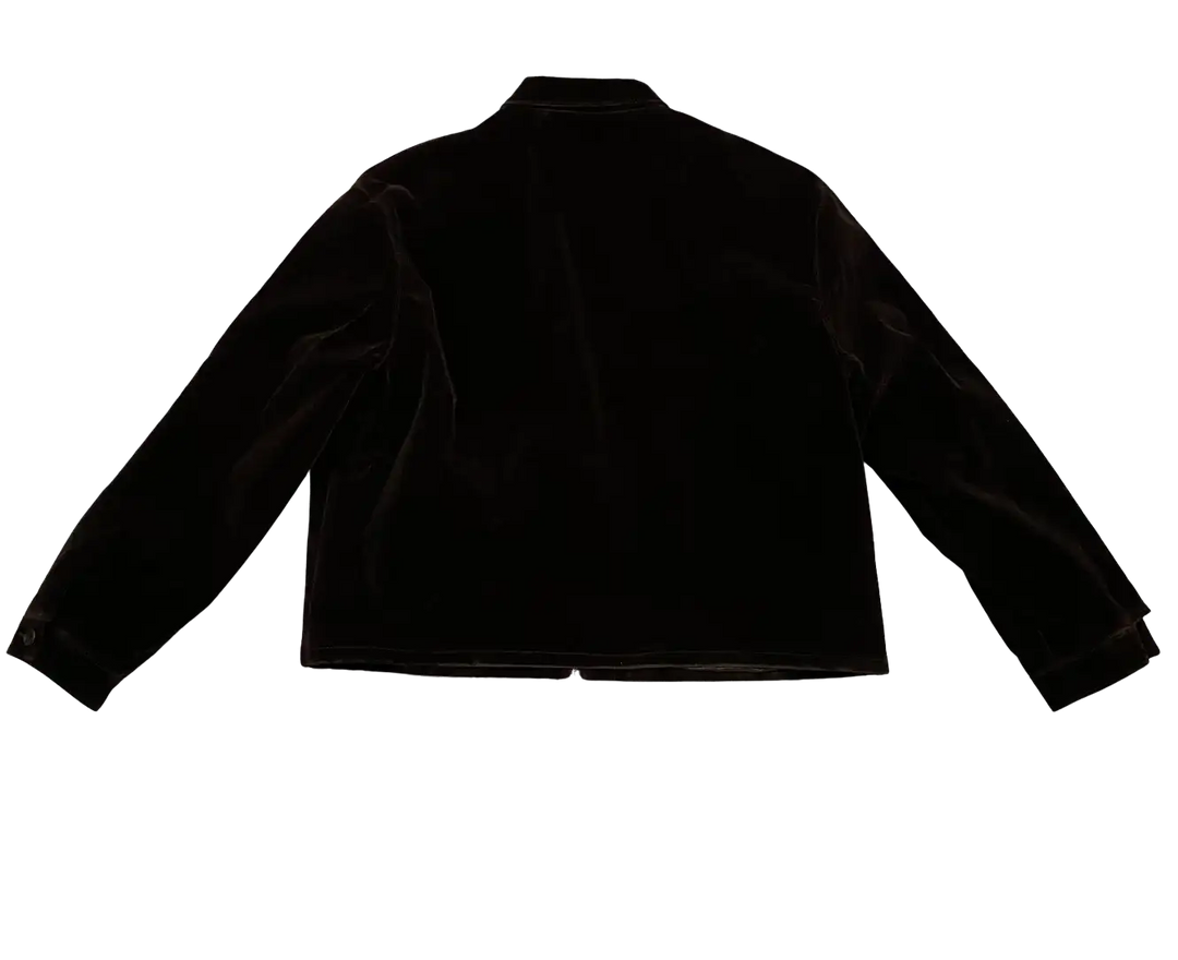 Prada 'Ebony' Cotton Velvet Blouson Jacket