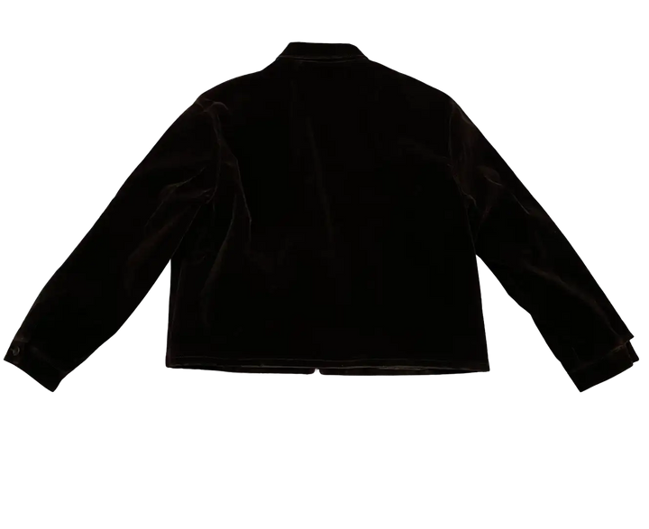 Prada 'Ebony' Cotton Velvet Blouson Jacket
