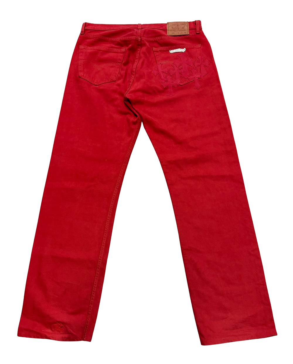 Chrome Hearts '15 patch' Red Jeans