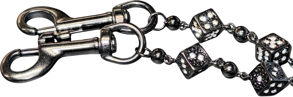 Starchain World 'Dice' 26.5in Black Wallet Chain