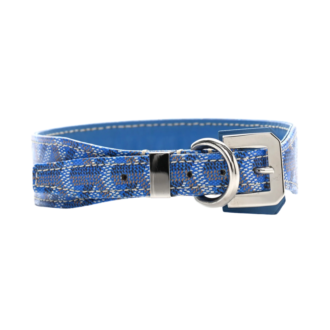 Goyard 'Goyardine Sky Blue' Dog Collar