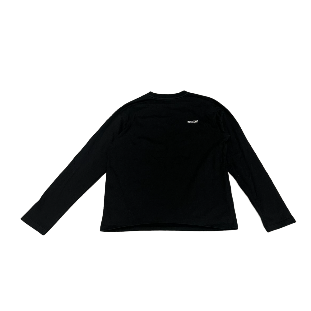 KUSIKOHC 'Black' Embroidered Origami Longsleeve Tee