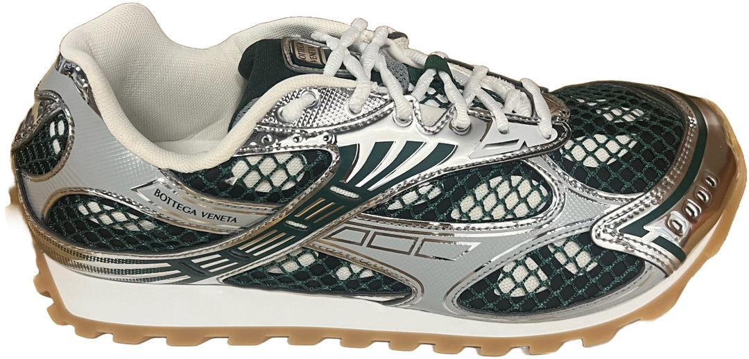 Bottega Orbit 'Biliard Green' Silver Sneakers