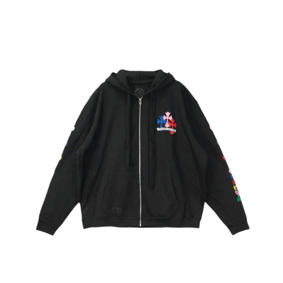 Chrome Hearts 'Scroll Cemetery' Multicolor Zip Up Hoodie