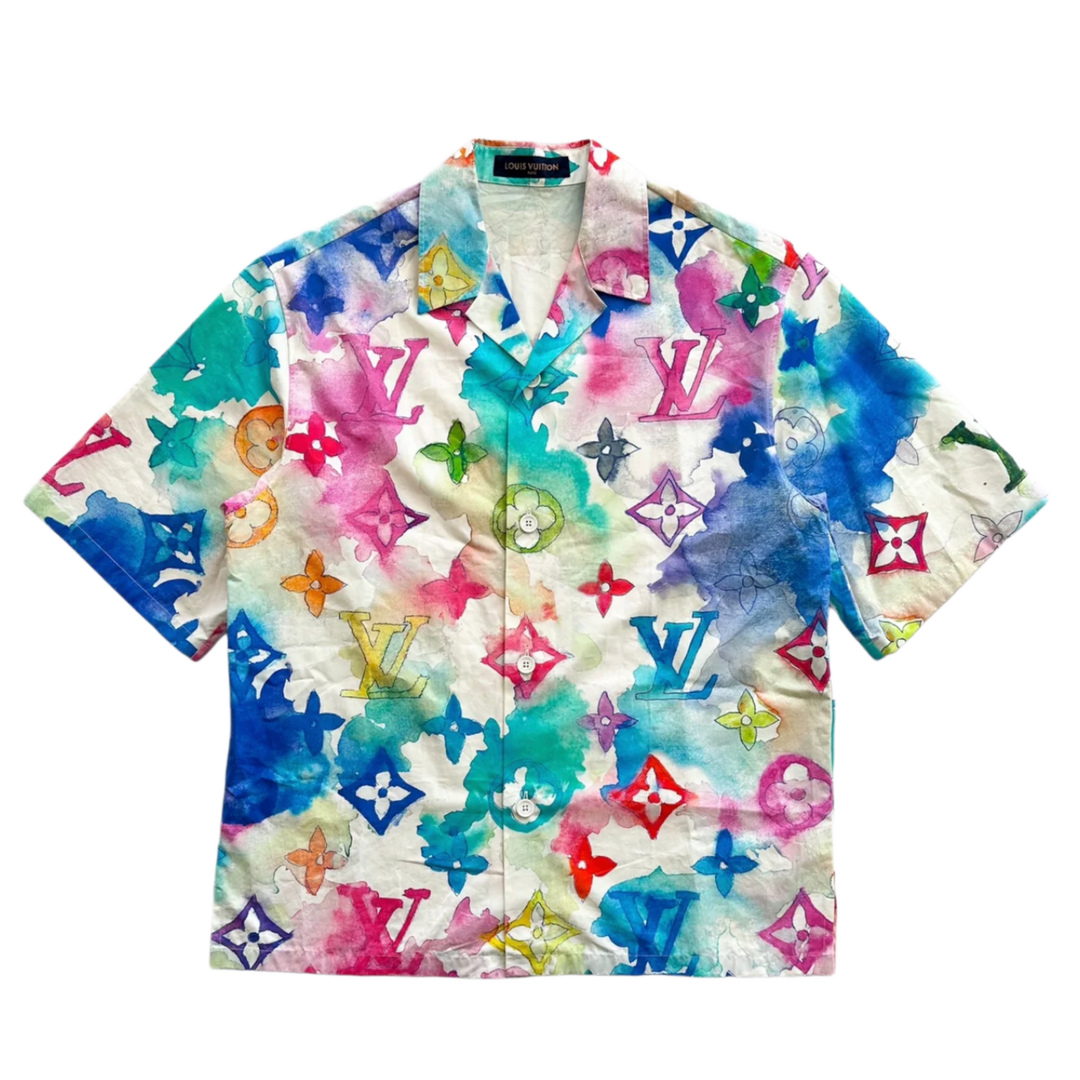 Louis Vuitton 'Multicolor' Watercolor Button Up Shirt