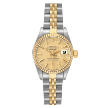 Rolex Lady Datejust 'Champagne Linen' 18K Yellow Gold Steel 26 69173 Watch