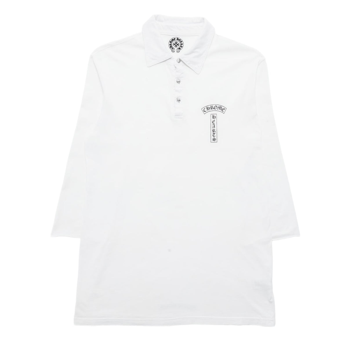 Chrome Hearts Vintage 'White' 3/4 Sleeve Polo Shirt
