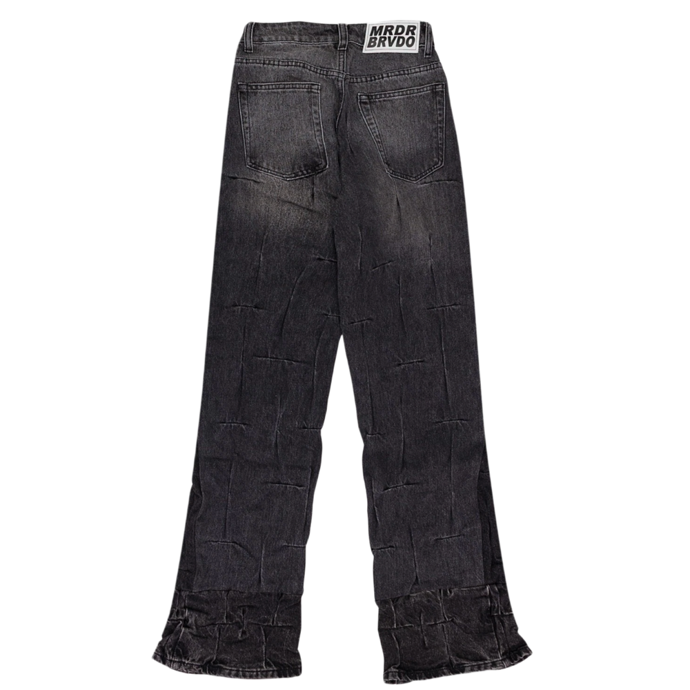Who Decides War 'Black Wash' Gathered Jeans