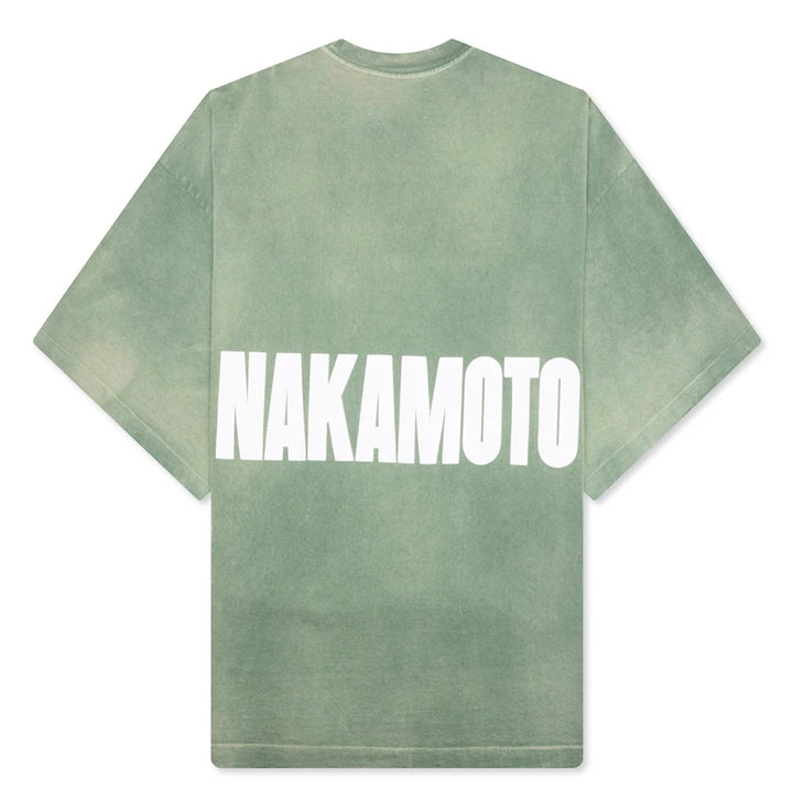 Satoshi Nakamoto 'Impact Logo' Oversized Green Tee