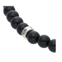 Chrome Hearts 'Floral Heart Pendant' 3MM Beaded Bracelet