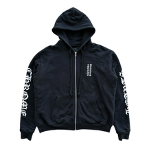 Chrome Hearts 'Black' Vertical Logo Thermal Zip Up Hoodie