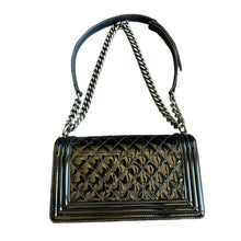 Chanel Patent Black Medium Boy Flap Bag