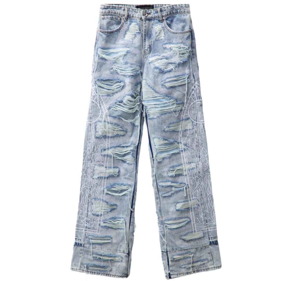Who Decides War 'Blue' Ultra Flare Window Jeans