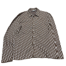 Dior 'Brown Oblique Logo' Jacquard Button Up Shirt