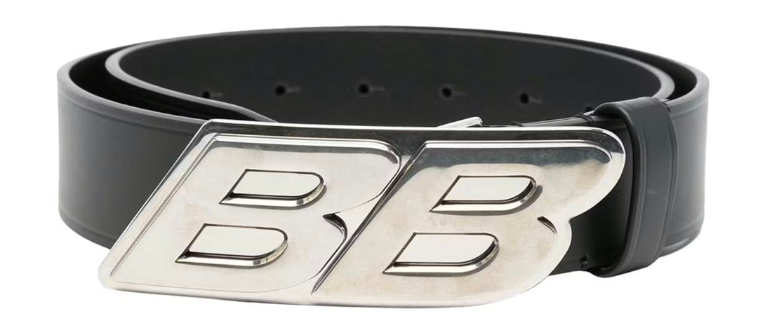 Balenciaga BB Logo Buckle Black Belt