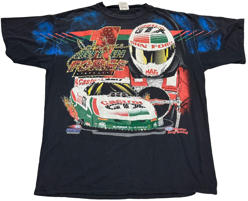 John Force 'Out In Force' Rhinestone Vintage Tee