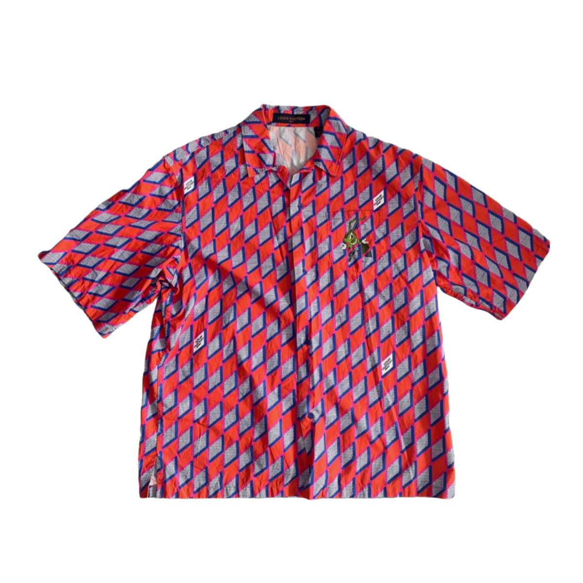 Louis Vuitton 'Orange Diamond Damier' Cricket Button-Up Shirt