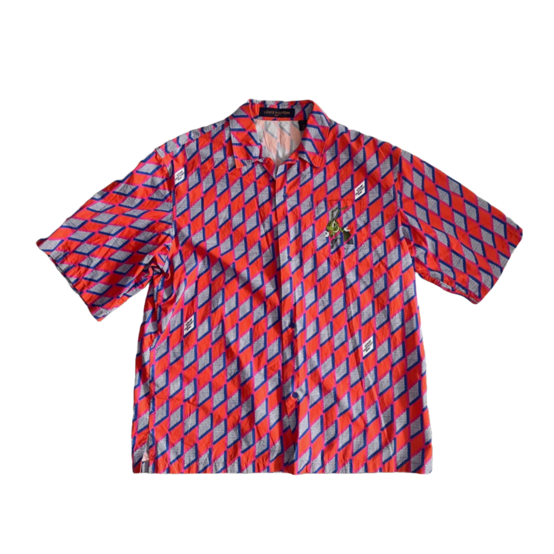 Louis Vuitton 'Orange Diamond Damier' Cricket Button-Up Shirt
