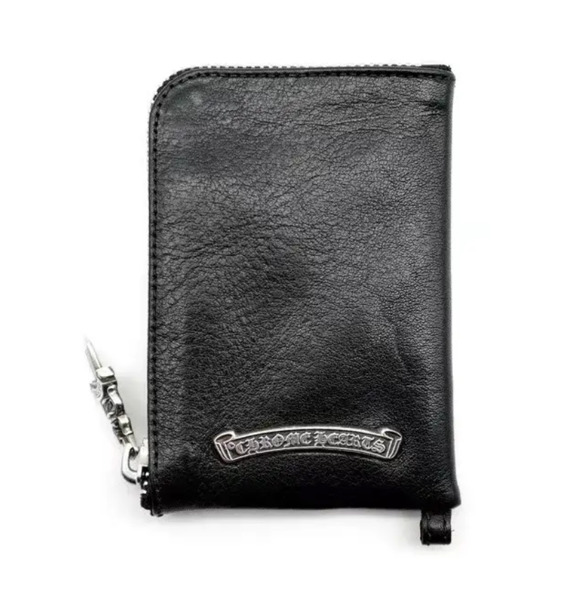 Chrome Hearts 'Cemetery Cross' Black Coin Pouch