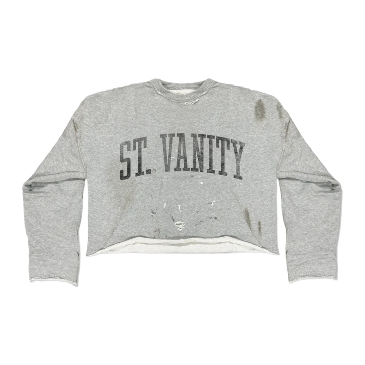 Saint Vanity 'Black Badgers' Distressed Crewneck