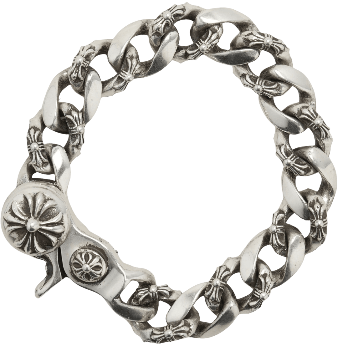Chrome Hearts 'Fancy' 15 Link Lobster Clasp Bracelet