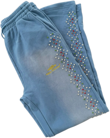 Happy Memories Don't Die HMDD 'Blue' Crystal Sweatpants
