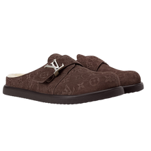 Louis Vuitton 'Brown' Shearling Lined Mule