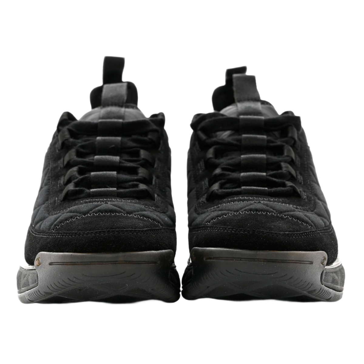 Chanel '21k' Black Fabric & Suede Calfskin Sneaker