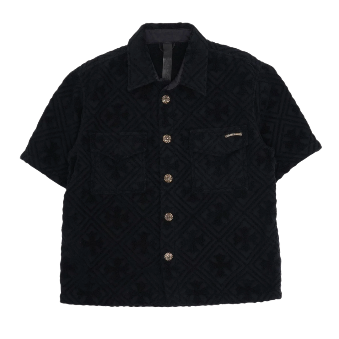 Chrome Hearts 'Terry Cloth' Black Button Up Towel Shirt