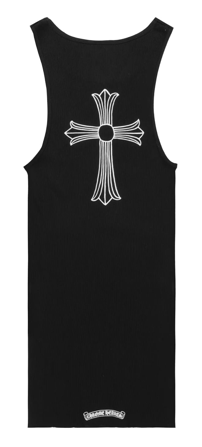 Chrome Hearts Black 'T Bar Cross' Tank Top