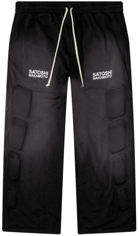 Satoshi Nakamoto 'Black' Mesh Moto Lounge Pant