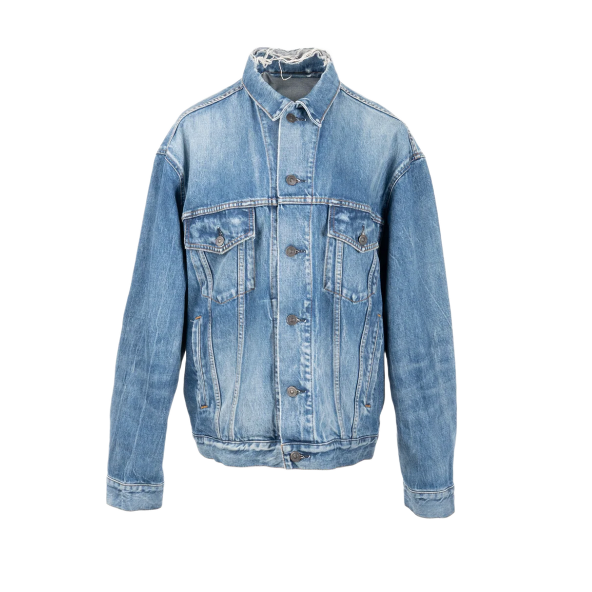 Balenciaga 'Blue' Back Logo Denim Jacket