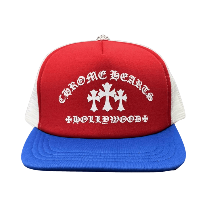 Chrome Hearts 'King Taco' Red White Blue Trucker Hat