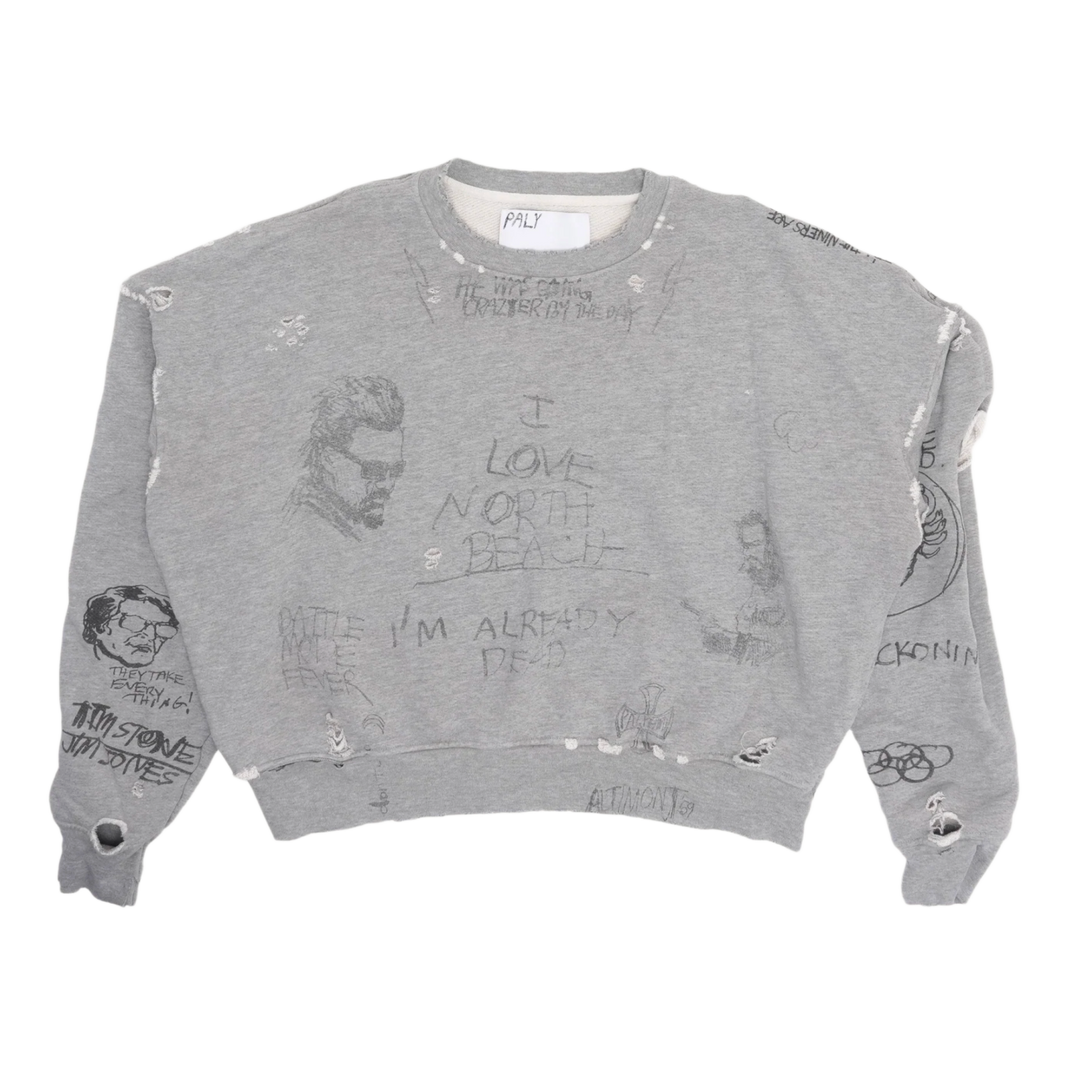 Paly 'Pumping Iron' Grey Crewneck