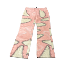 Who Decides War 'Pink/White' Leather Bootcut Pants