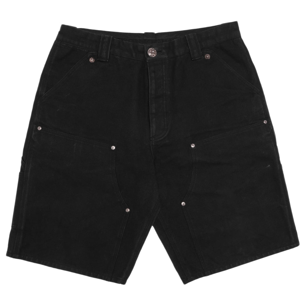 Chrome Hearts '12 Patch' Black Denim Shorts