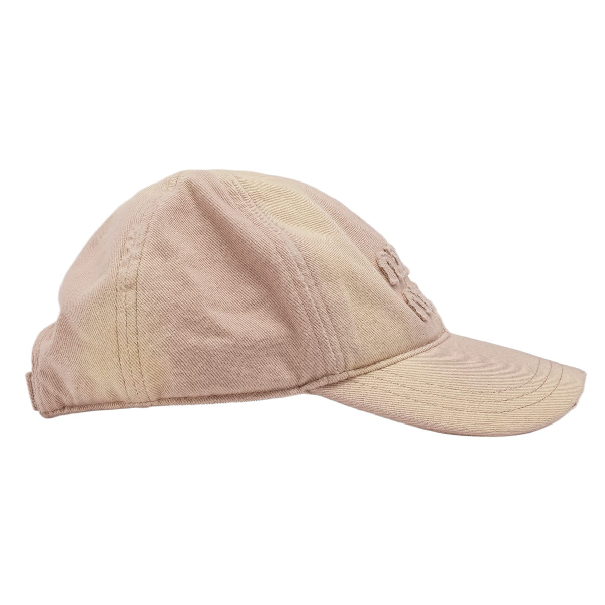 Miu Miu 'Tan & Yellow' Distressed Hat