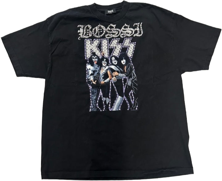 Bossi 'KISS Group' RHinestone Vintage Tee