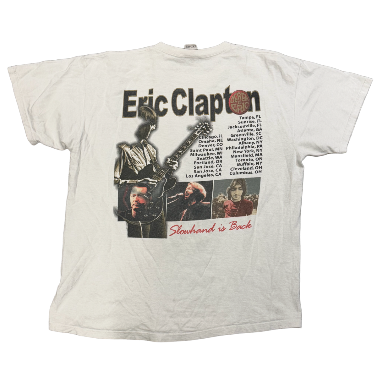 Eric Clapton 'Summer 2004' White Vintage Tee