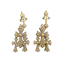 Chrome Hearts 'Silver' Triple Cross Earrings Set