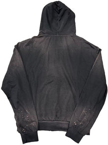 Bossi 'White Swirl' Faded Rhinestone Zip-Up Hoodie