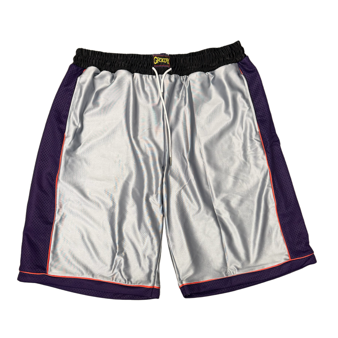 Greedy Unit 'Silver & Purple' Basketball Shorts