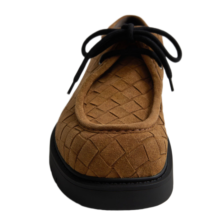 Bottega Veneta 'Brown Intrecciato' Haddock Lace-Up Shoes