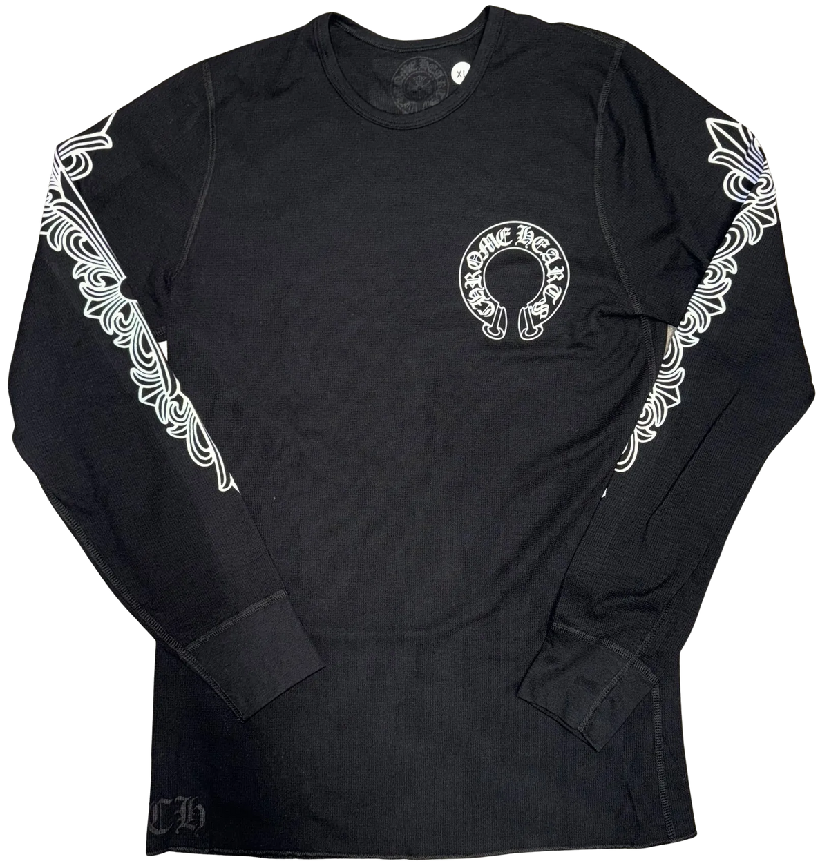 Chrome Hearts 'Black Horseshoe' Floral Thermal Shirt